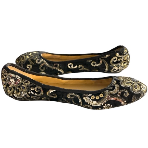 KARL LAGERFELD Black Embellished Flats - Picture 4 of 8